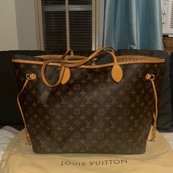 Louis Vuitton Brown Neverfull Tote Bag Iconic Monogram - Picture 3 of 16